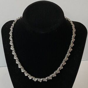 Nina Ricci Silver Leaf Necklace